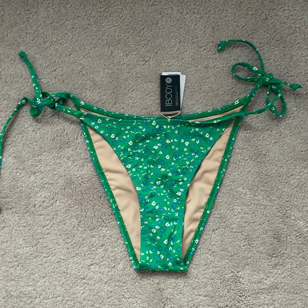 Green Floral Bikini Bottoms